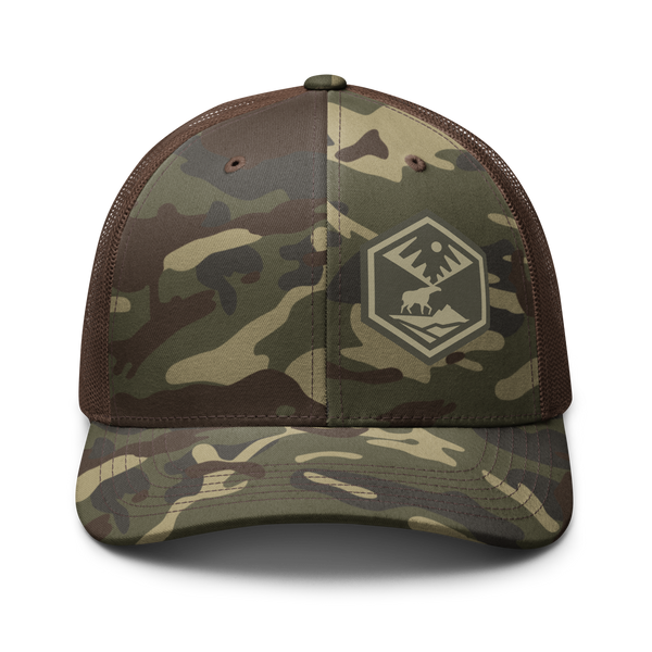 BROWN CAMO HEX - Trucker hat
