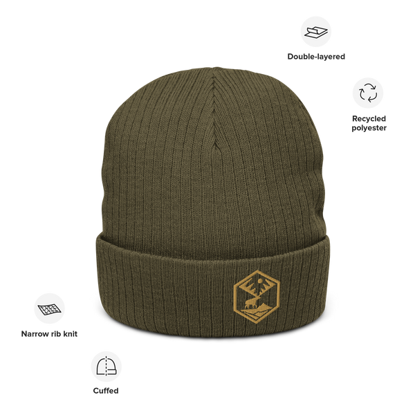 Moosk'a Badge - Ribbed knit beanie